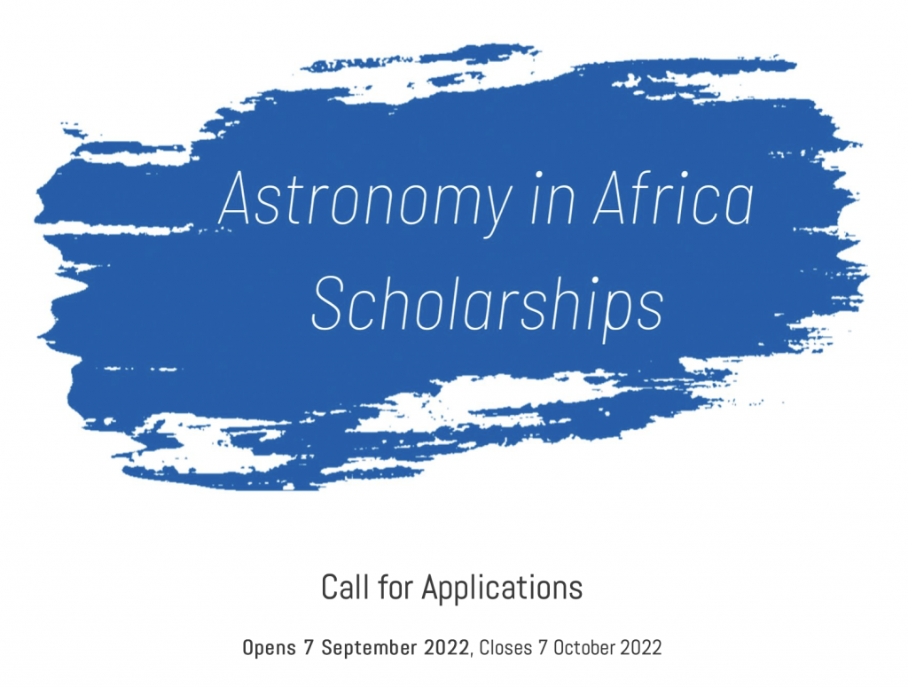 Astronomy In Africa Scholarships African Astronomical Society