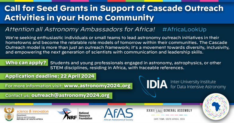 Call for Seed Grants in Support of Cascade Outreach Activities in your Home Community